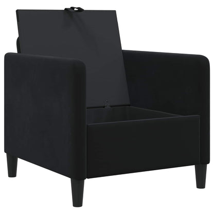 Bank met opslag Zwart 72 x 78 x 87 cm Polyester