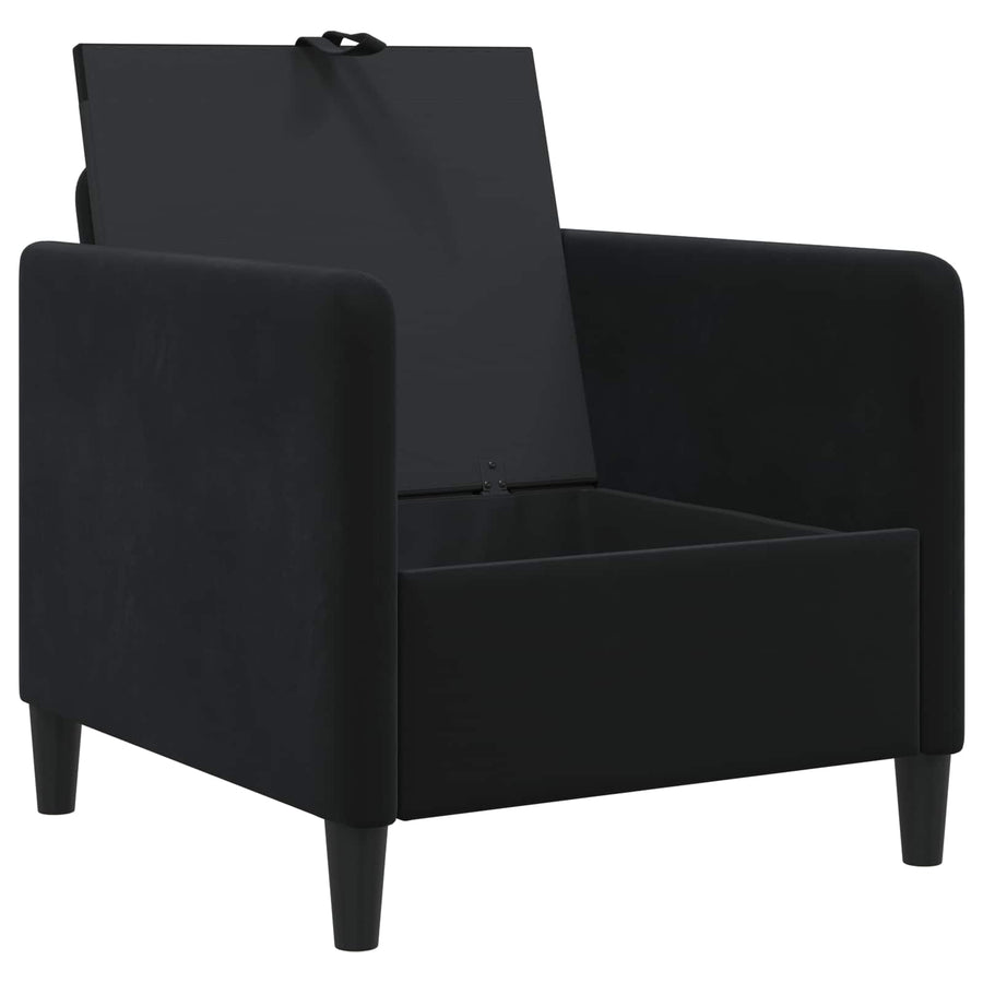 Bank met opslag Zwart 72 x 78 x 87 cm Polyester