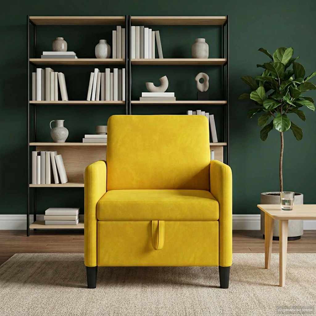 Bank met opslag Geel 72 x 78 x 87 cm Polyester