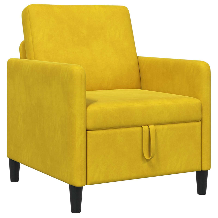 Bank met opslag Geel 72 x 78 x 87 cm Polyester