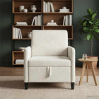 Bank met opbergruimte 72x78x87 cm crèmekleurig polyester