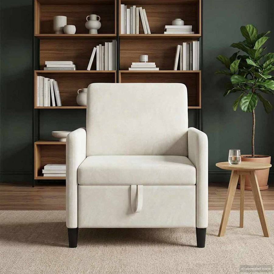 Bank met opslag Crèmekleurig 72 x 78 x 87 cm Polyester