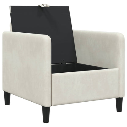 Bank met opslag Crèmekleurig 72 x 78 x 87 cm Polyester