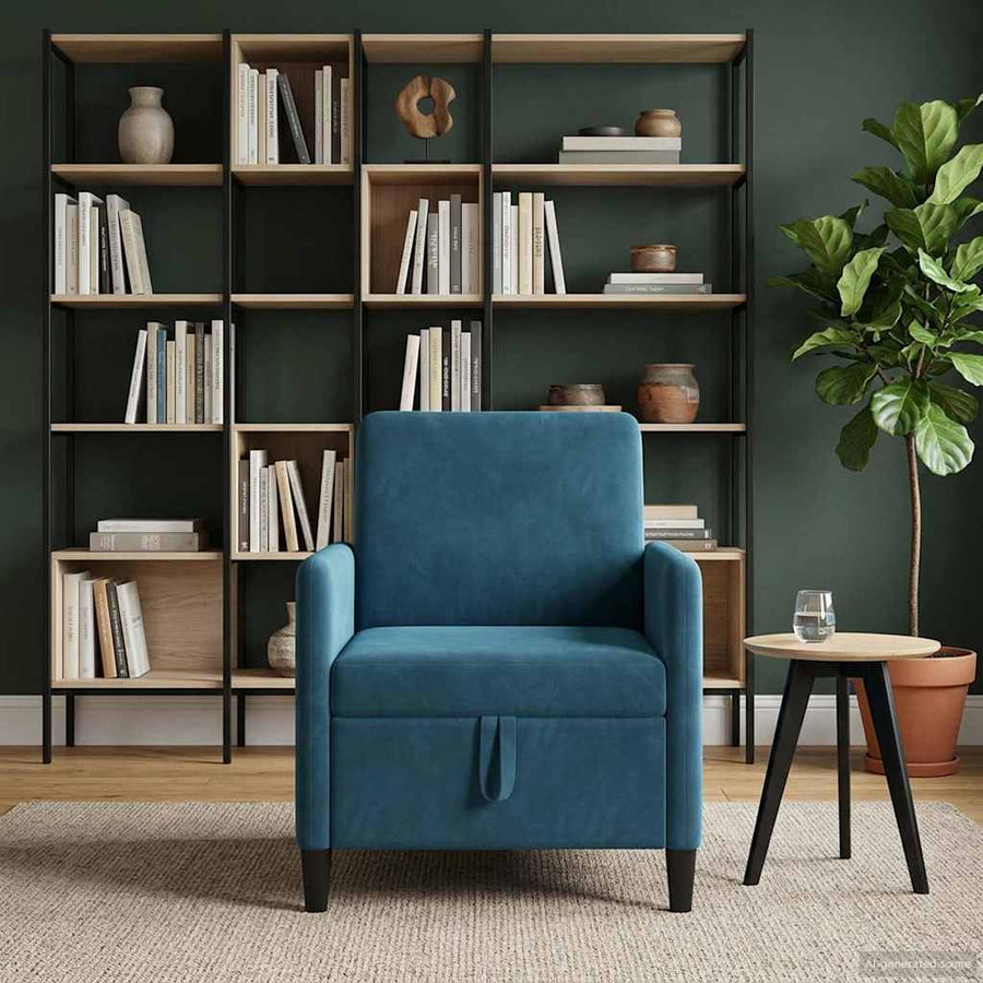 Bank met opslag Blauw 72 x 78 x 87 cm Polyester