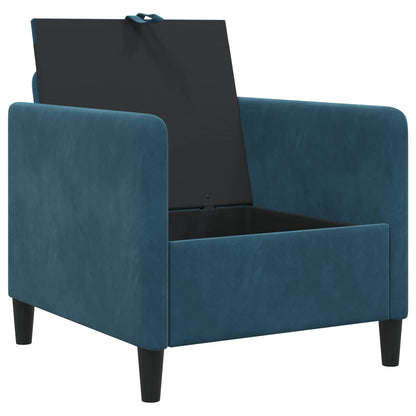 Bank met opslag Blauw 72 x 78 x 87 cm Polyester