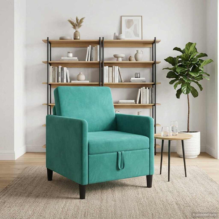 Bank met opslag Turquoise 72 x 78 x 87 cm Polyester