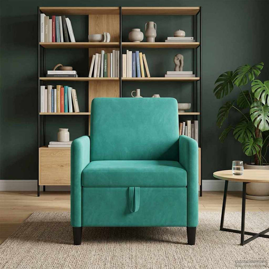 Bank met opslag Turquoise 72 x 78 x 87 cm Polyester
