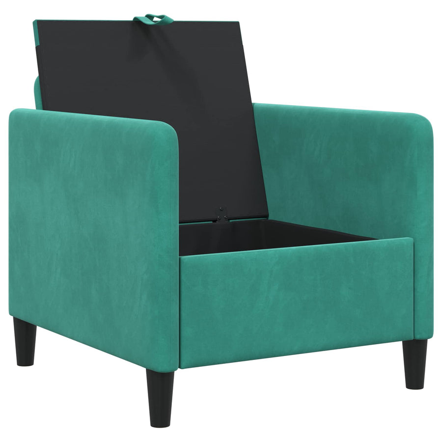 Bank met opslag Turquoise 72 x 78 x 87 cm Polyester