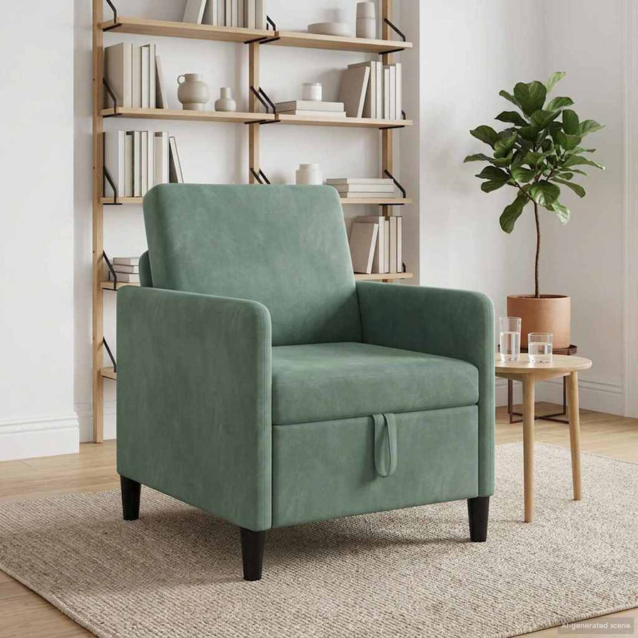 Bank met opslag Zeegroen 72 x 78 x 87 cm Polyester