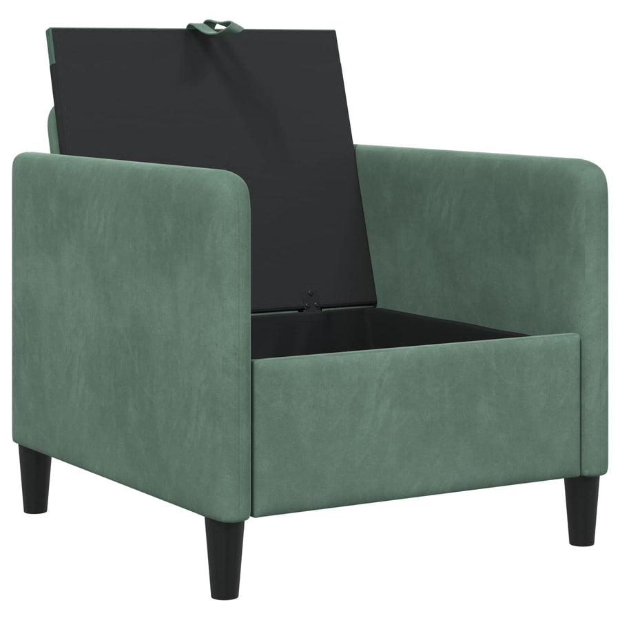 Bank met opslag Zeegroen 72 x 78 x 87 cm Polyester