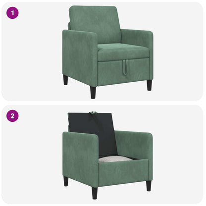 Bank met opslag Zeegroen 72 x 78 x 87 cm Polyester