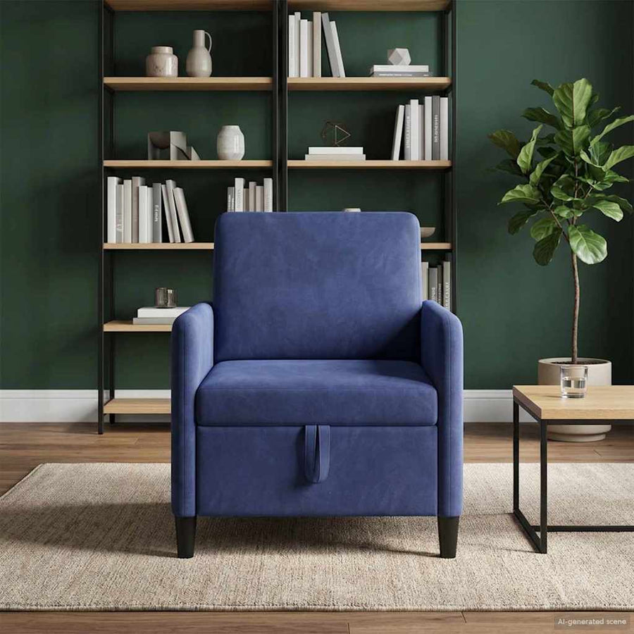 Bank met opslag Politieblauw 72 x 78 x 87 cm Polyester