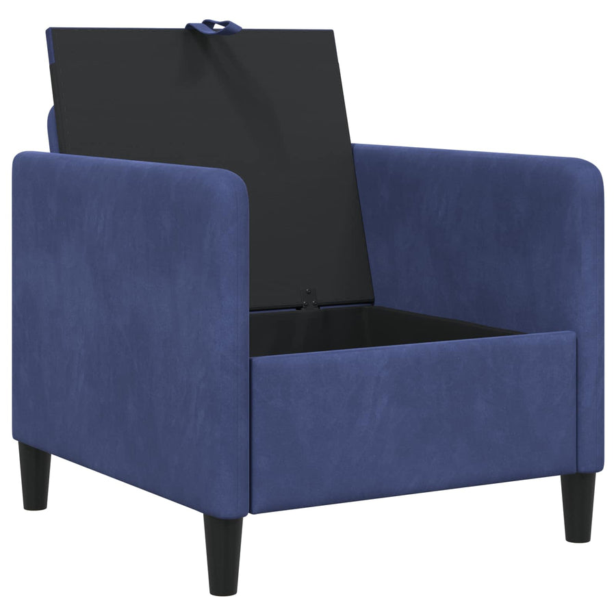 Bank met opslag Politieblauw 72 x 78 x 87 cm Polyester