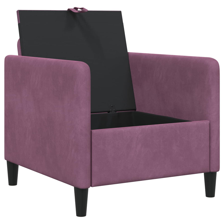 Bank met opslag Paars 72 x 78 x 87 cm Polyester