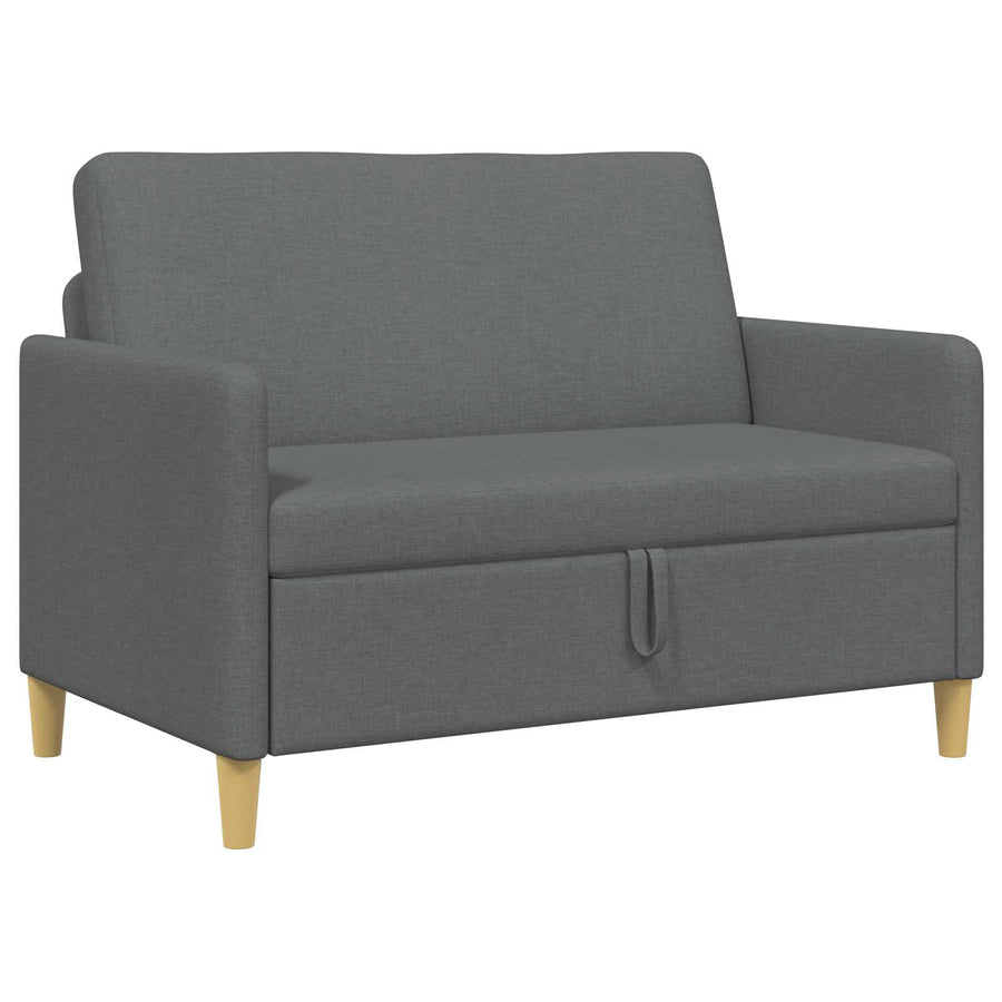 Bank met opslag Donkergrijs 122 x 78 x 87 cm Polyester