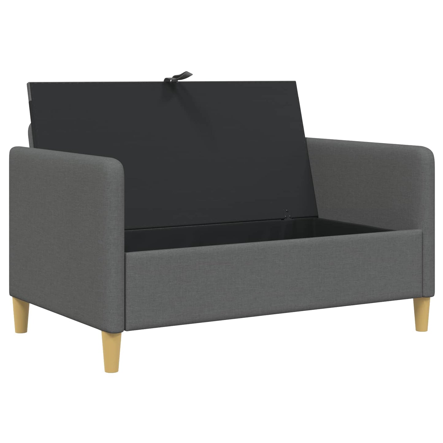 Bank met opslag Donkergrijs 122 x 78 x 87 cm Polyester