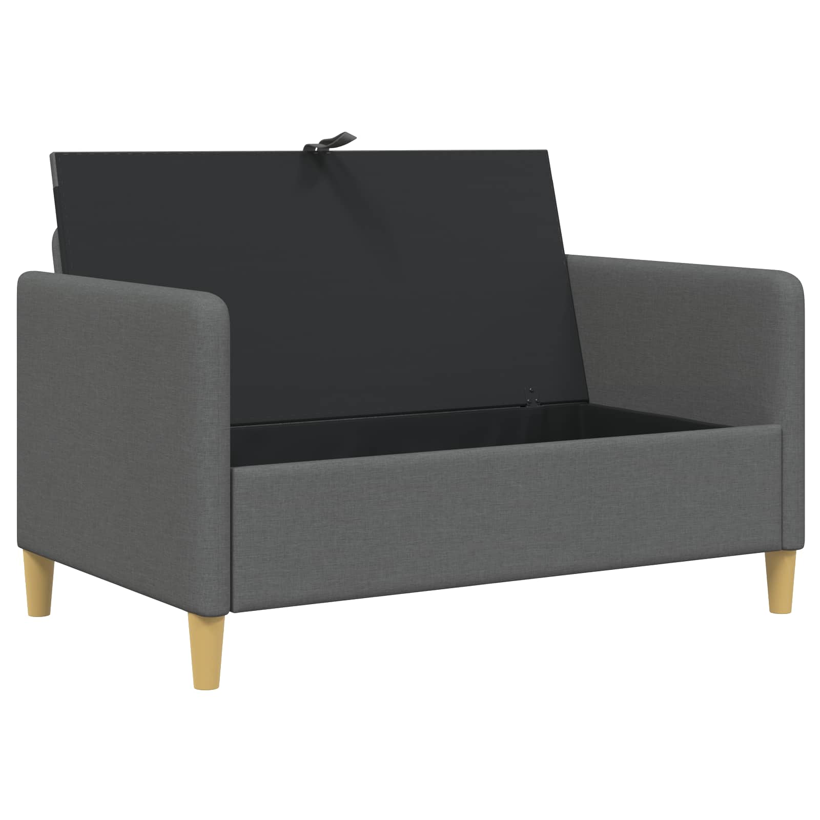Bank met opslag Donkergrijs 122 x 78 x 87 cm Polyester