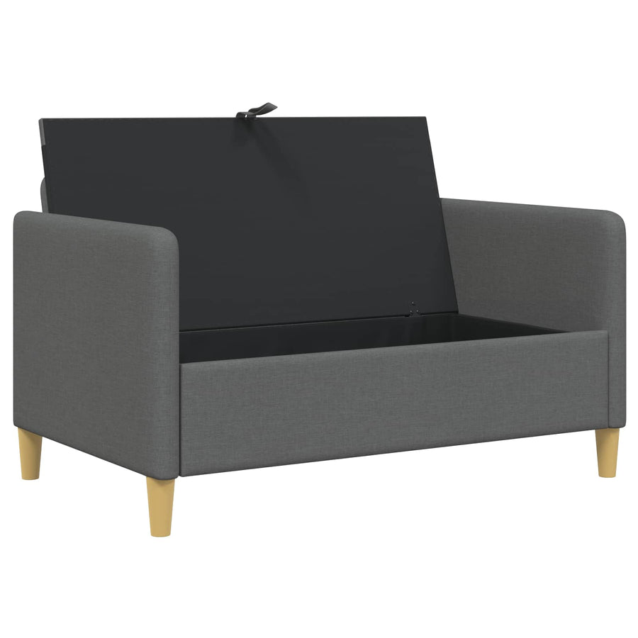 Bank met opslag Donkergrijs 122 x 78 x 87 cm Polyester
