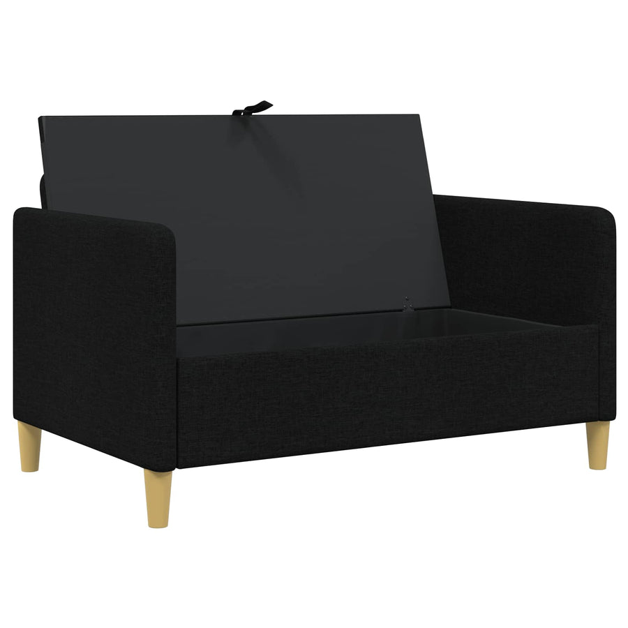 Bank met opslag Zwart 122 x 78 x 87 cm Polyester