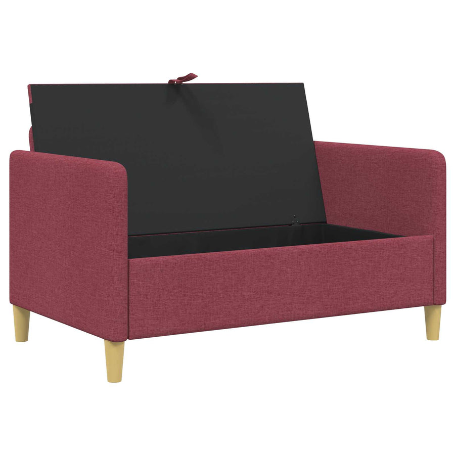 Bank met opslag Wijnrood 122 x 78 x 87 cm Polyester