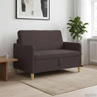 Bank met opbergruimte 122x78x87 cm donkerbruin polyester