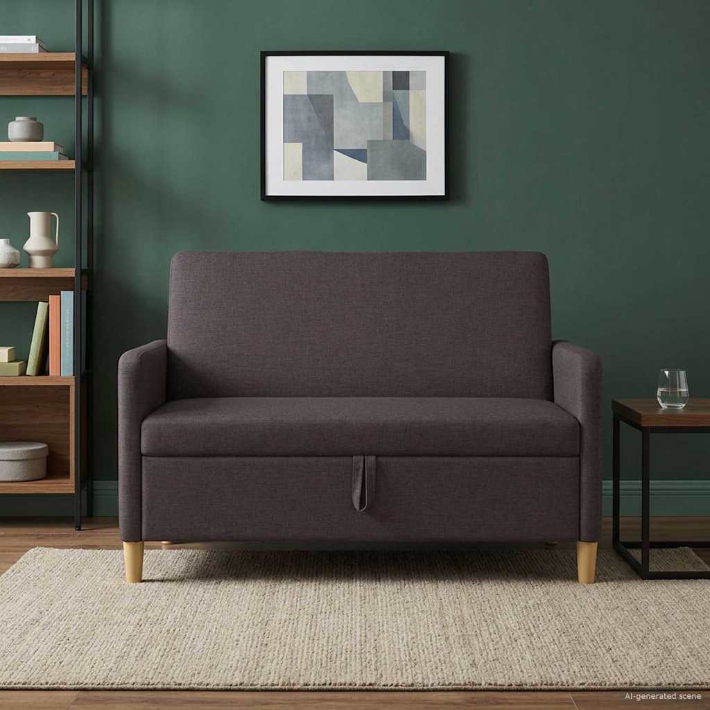 Bank met opslag Donkerbruin 122 x 78 x 87 cm Polyester