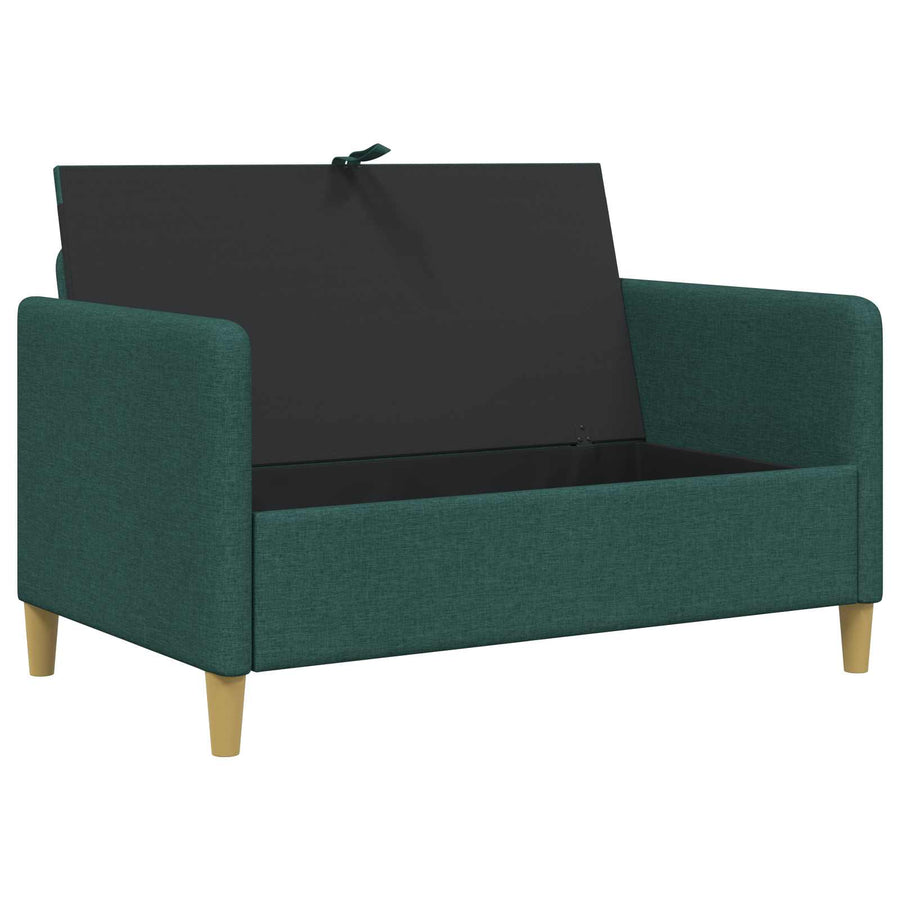 Bank met opslag Donkergroen 122 x 78 x 87 cm Polyester