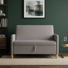 Bench with storage Taupe 122 x 78 x 87 cm Polyester