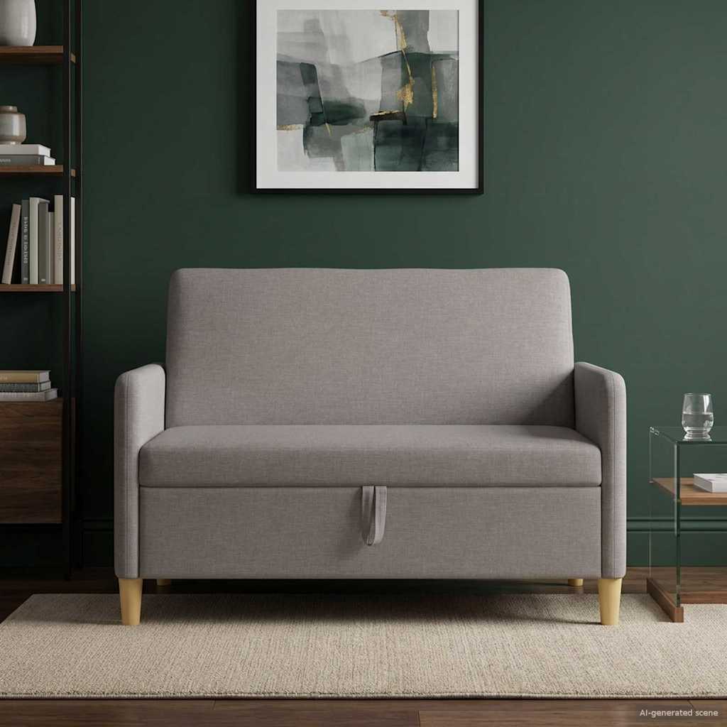 Bank met opslag Taupe 122 x 78 x 87 cm Polyester