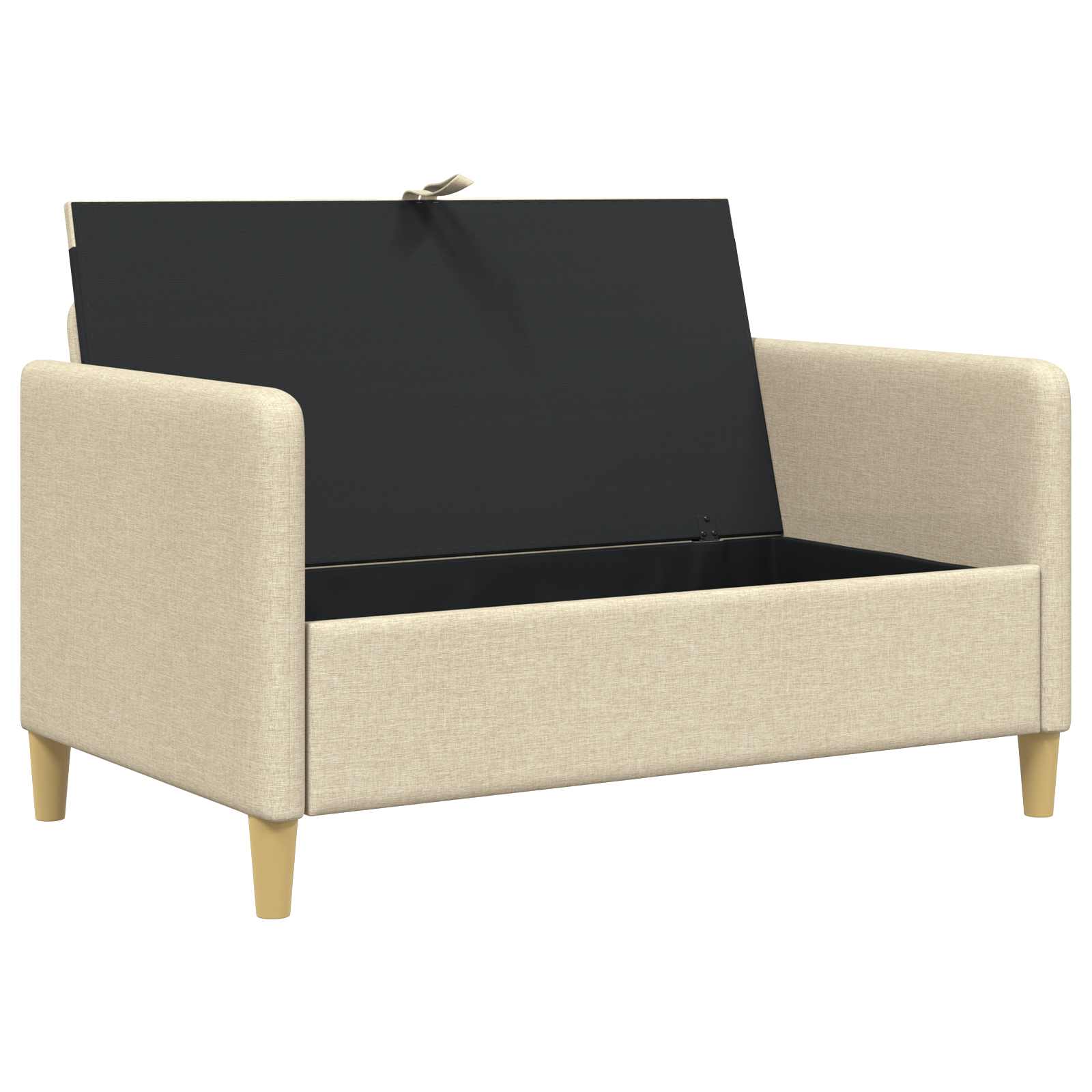 Bank met opslag Crèmekleurig 122 x 78 x 87 cm Polyester