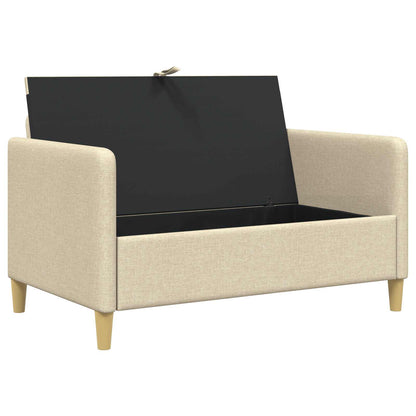 Bank met opslag Crèmekleurig 122 x 78 x 87 cm Polyester