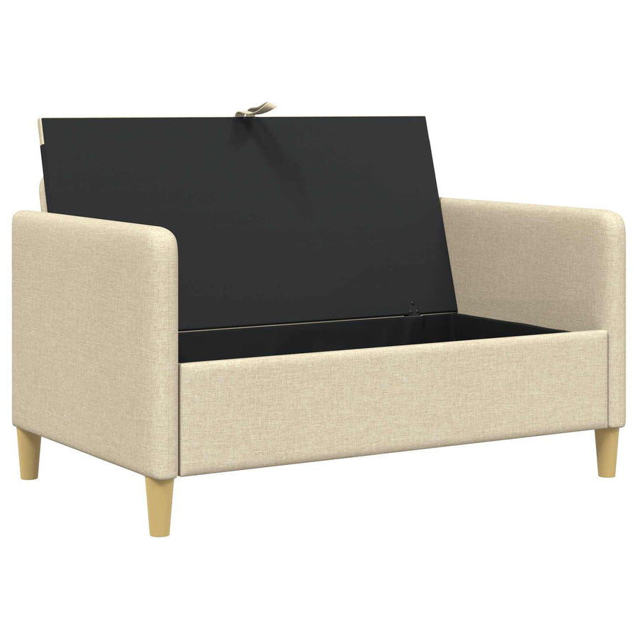 Bank met opslag Crèmekleurig 122 x 78 x 87 cm Polyester