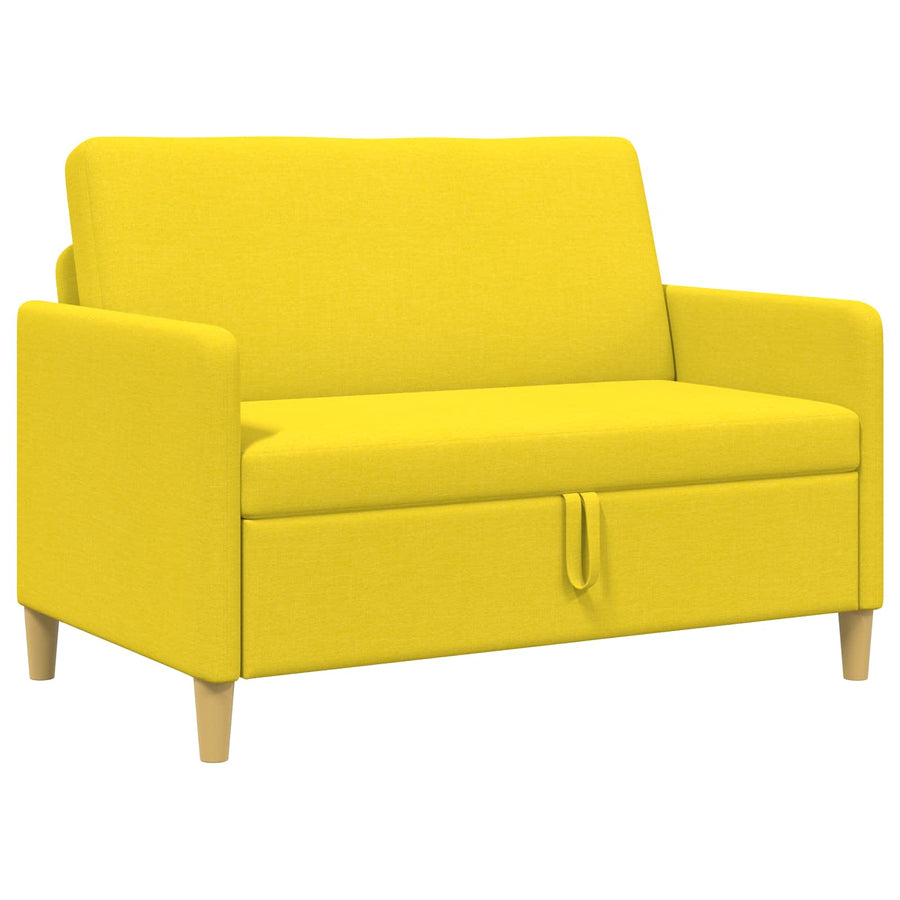 Bank met opslag Lichtgeel 122 x 78 x 87 cm Polyester