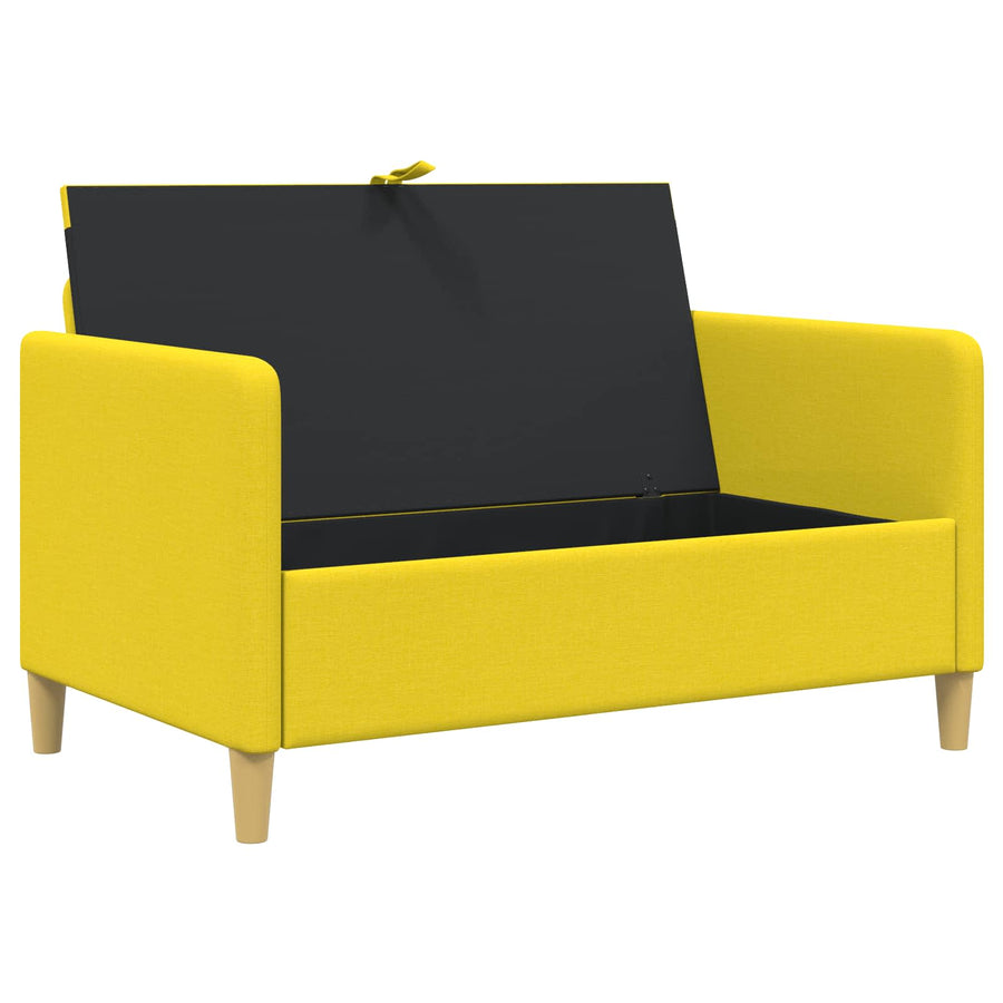 Bank met opslag Lichtgeel 122 x 78 x 87 cm Polyester
