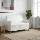 Storage Bench White 122 x 78 x 87 cm Polyester