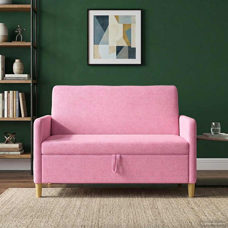 Bank met opslag Roze 122 x 78 x 87 cm Polyester