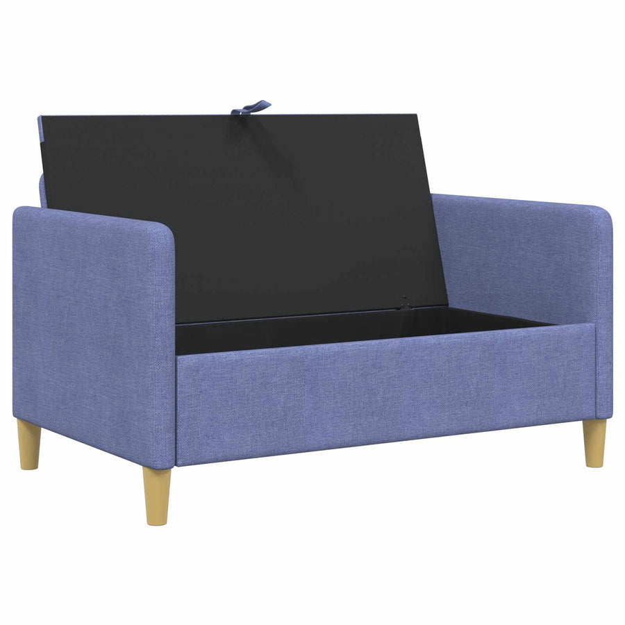 Bank met opslag Jeans Blauw 122 x 78 x 87 cm Polyester