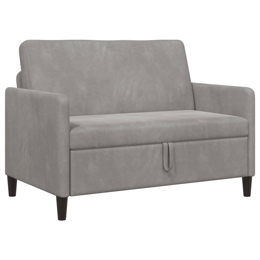 Bank met opslag Lichtgrijs 122 x 78 x 87 cm Polyester