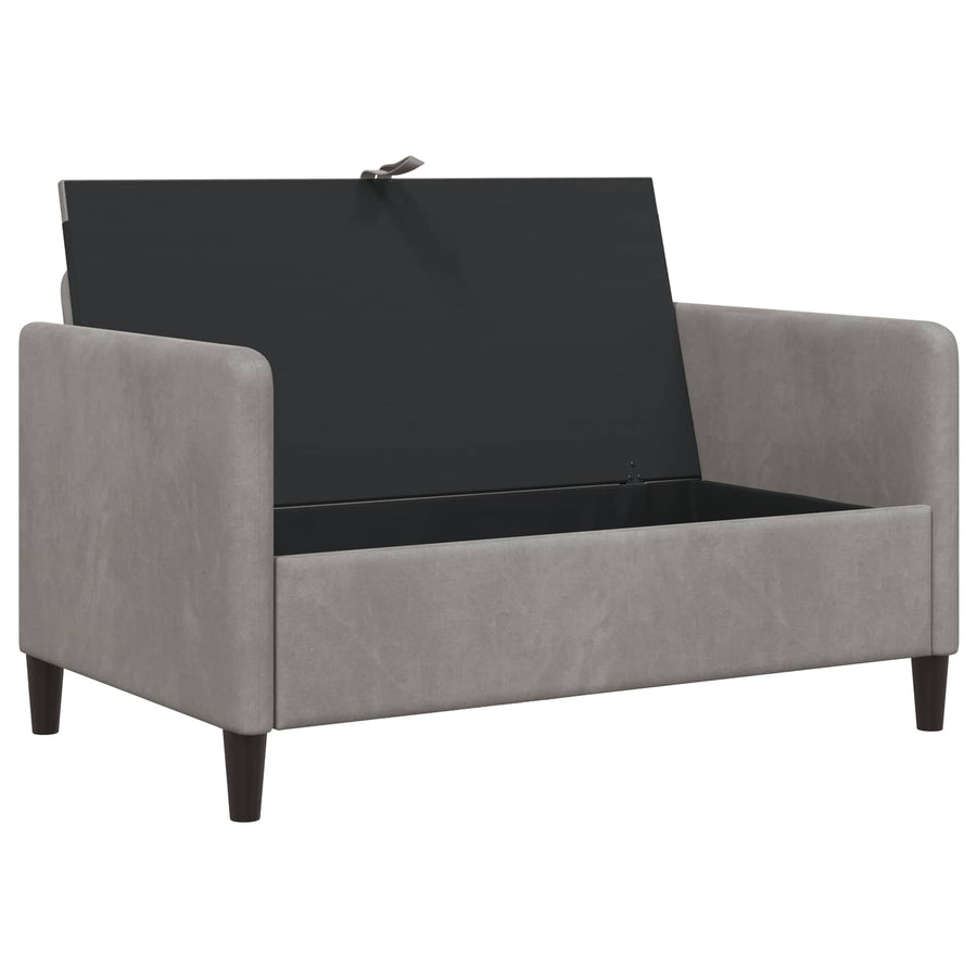 Bank met opslag Lichtgrijs 122 x 78 x 87 cm Polyester