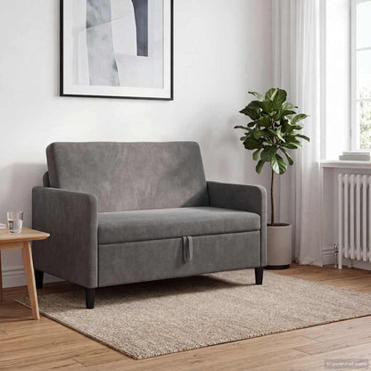 Bank met opslag Donkergrijs 122 x 78 x 87 cm Polyester