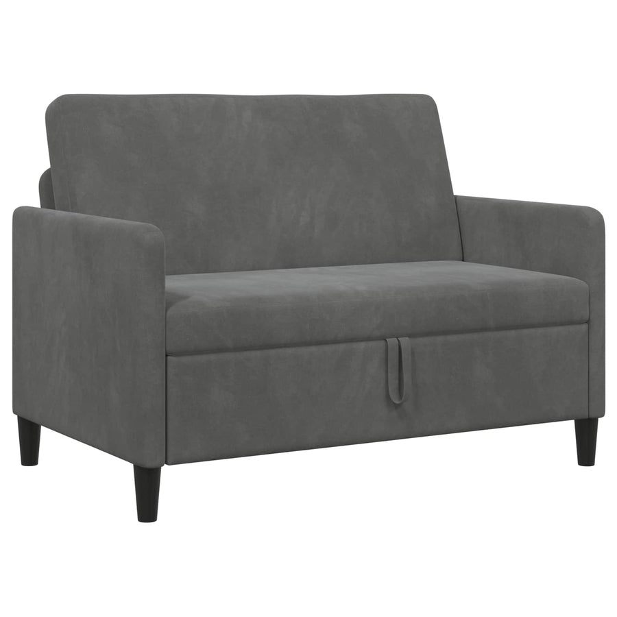 Bank met opslag Donkergrijs 122 x 78 x 87 cm Polyester
