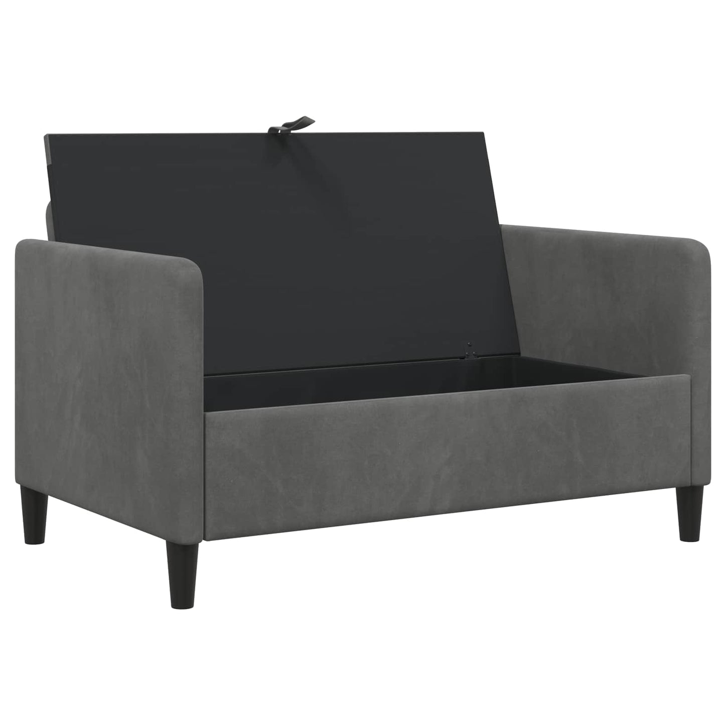 Bank met opslag Donkergrijs 122 x 78 x 87 cm Polyester