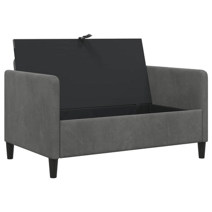 Bank met opslag Donkergrijs 122 x 78 x 87 cm Polyester