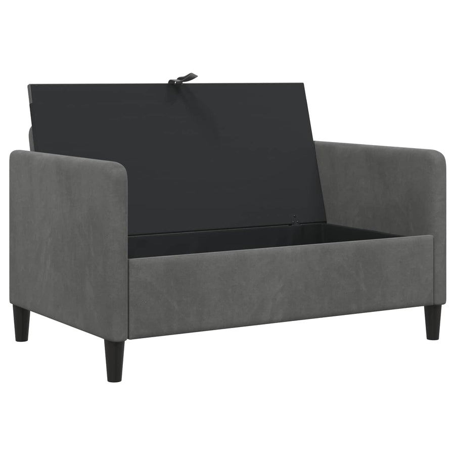 Bank met opslag Donkergrijs 122 x 78 x 87 cm Polyester