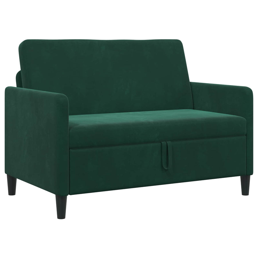 Bank met opslag Donkergroen 122 x 78 x 87 cm Polyester