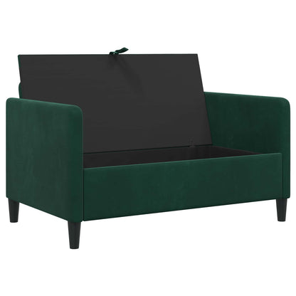 Bank met opslag Donkergroen 122 x 78 x 87 cm Polyester