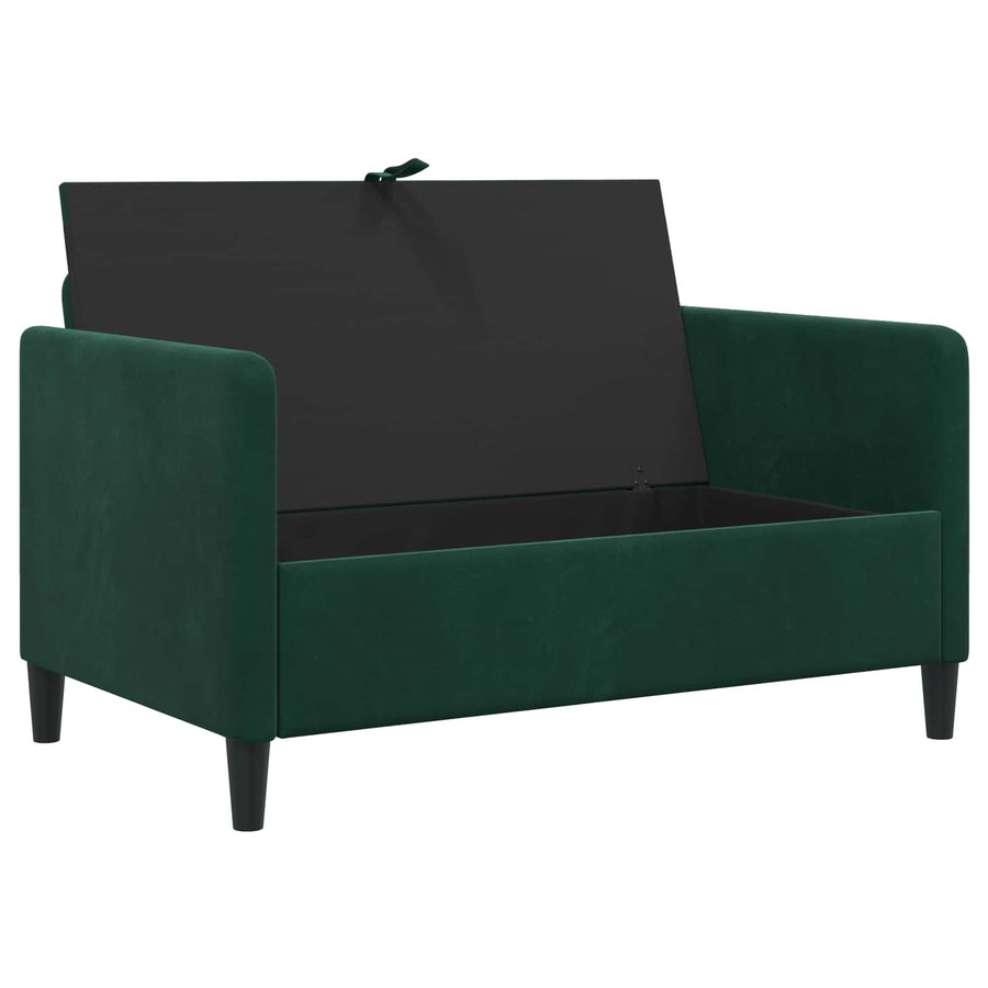 Bank met opslag Donkergroen 122 x 78 x 87 cm Polyester