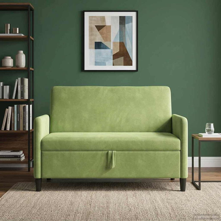 Bank met opslag Lichtgroen 122 x 78 x 87 cm Polyester