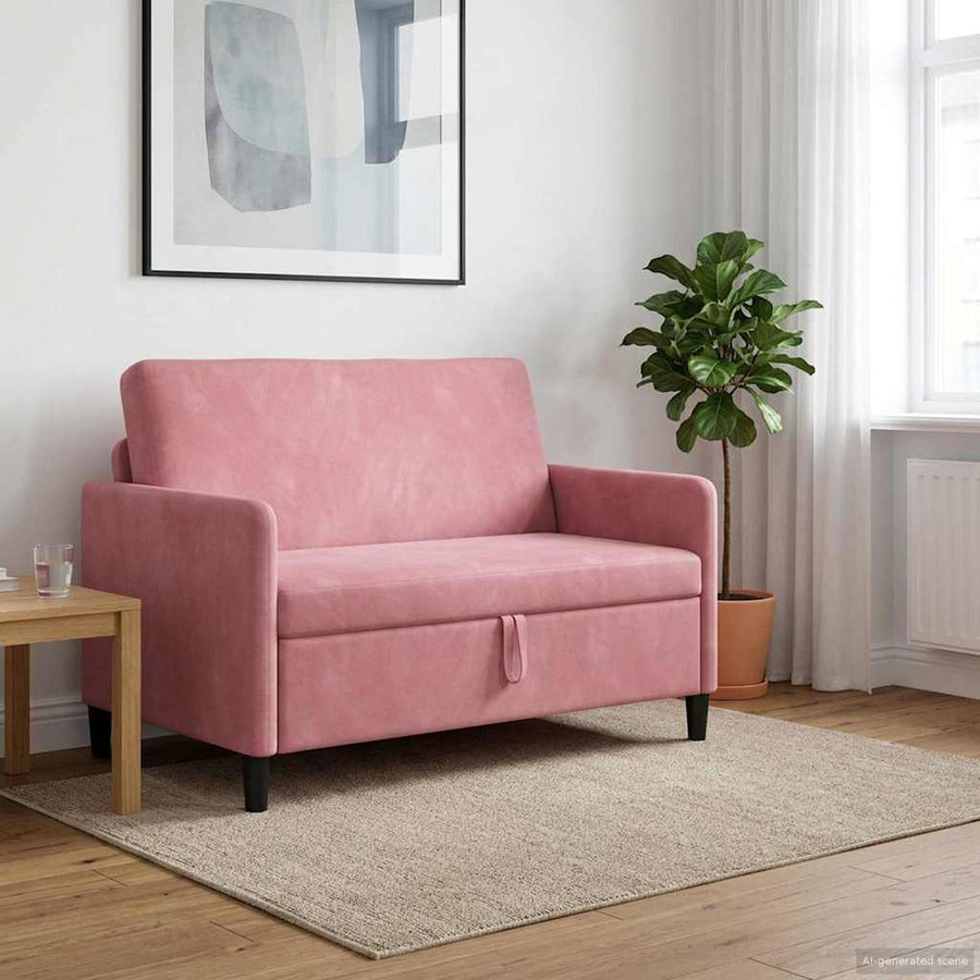 Bank met opslag Roze 122 x 78 x 87 cm Polyester