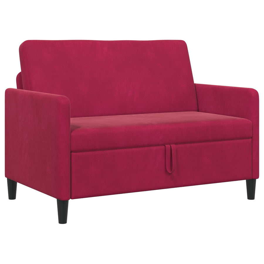Bank met opslag Wijnrood 122 x 78 x 87 cm Polyester
